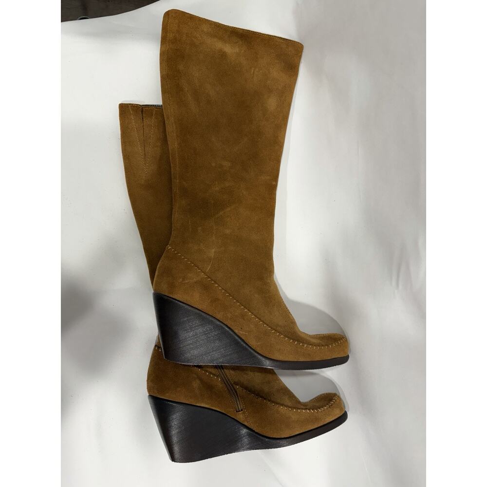 Aerosoles Gather Round Tall Suede Women's Boots Sz 10.5 Chestnut